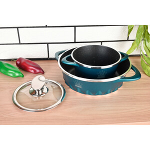 سرویس قابلمه و تابه گرانیتی 18 پارچه اس جی مدل AKA