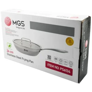 تابه تک دسته استیل ام جی اس سایز 24 کد PS6134