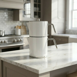 ست کتری و قوری استیل کی اس تی مدل 2223R با، ظرفیت کتری 2 لیتر و قوری 1 لیتر