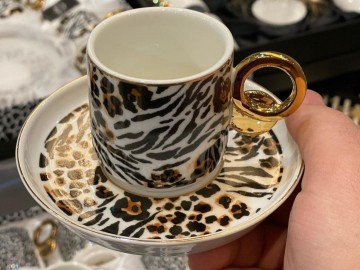 فنجان قهوه خوری پلنگی