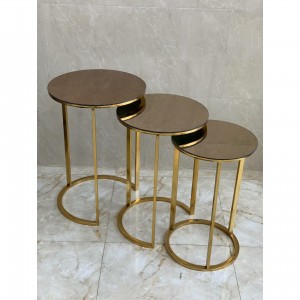 عسلی کنارسالنی حلقه ای طلایی