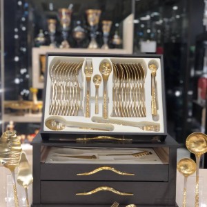 سرویس قاشق چنگال۲۴ نفره نقره براق استیل نگیر