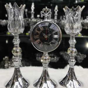 ست ساعت و شمعدان سیلور