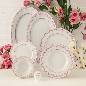 سرویس 103پارچه 12نفره نئوکلاسیک طرح فرانسیس صورتی