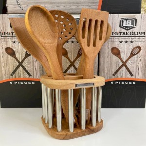 کفگیر ملاقه ۶ پارچه استند دار