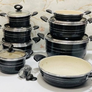 ‌سرویس قابلمه گرانیت ۱۴ پارچه هلنا