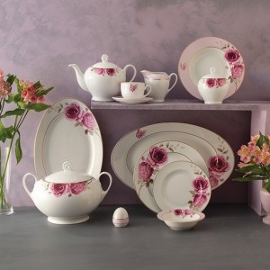 سرویس 102 پارچه غذاخوری چینی زرین ۱۲نفره