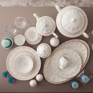 سرویس ۱۰۳ پارچه غذاخوری چینی زرین ۱۲نفره