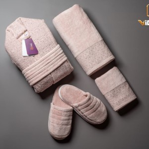  سرویس حوله5تیکه ترک طرح hiro مخمل ابریشمی ساده