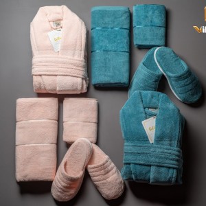 ست 10 پارچه حوله عروس و داماد bello