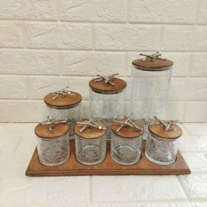 پاسماوری ۷ پارچه درب چوبی