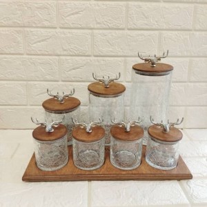 پاسماوری ۷ پارچه درب چوبی