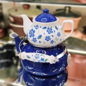 کتری قوری گلدار رنگی