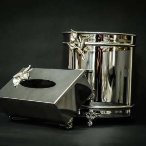 سطل و جا دستمال استیل