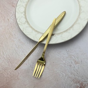 کارد چنگال استیل طلایی