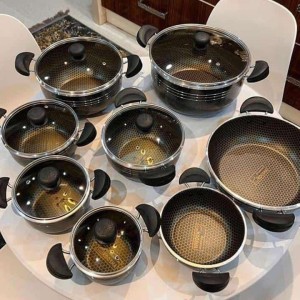 سرویس قابلمه ۱۴ پارچه برند کوشا داخل زنبوری