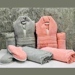 ست 10 پارچه حوله عروس و داماد bello