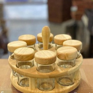 جا ادویه گردان چوبی