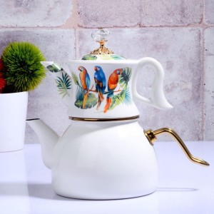 کتری قوری لعابی با قوری چینیpapağan