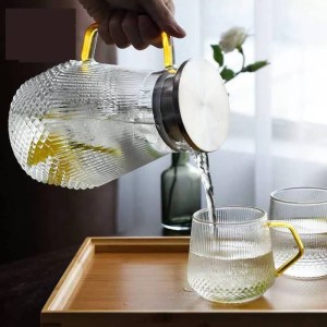 پارچ و لیوان پیرکس در استیل(شعله مستقیم)