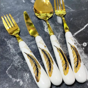 سرویس 6 نفره قاشق چنگال سرامیکی