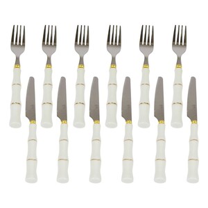 ست کارد و چنگال میوه خوری 12پارچه ام جی اس مدل استخوانی