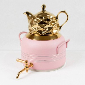 کتری قوری شیردار استیل رنگی