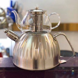 کتری قوری استیل رنگی