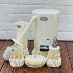 ست بهداشتی 5 پارچه گل بنفشه