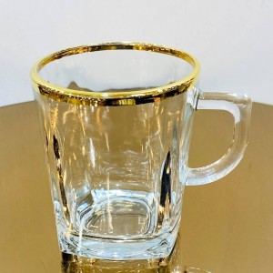 ماگ چایخوری لب طلا و نقره