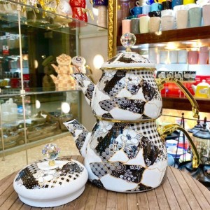 کتری قوری لعابی royal crown