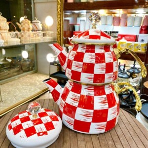 کتری قوری لعابی royal crown