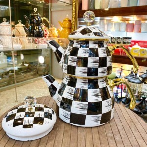 کتری قوری لعابی royal crown