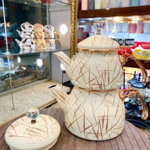 ست کتری و قوری لعابی شاهین