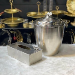 سطل و جا دستمال درب دار