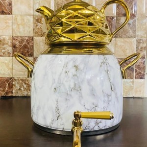 کتری قوری استیل طرح سنگی