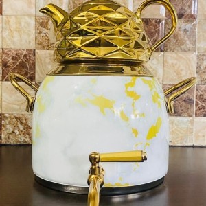 کتری قوری استیل طرح سنگی