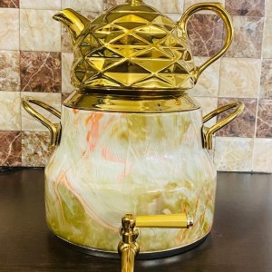 کتری قوری استیل طرح سنگی