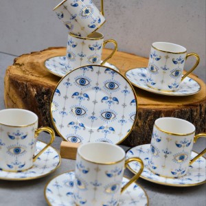 فنجان نعلبکی قهوه خوری چشم نظر