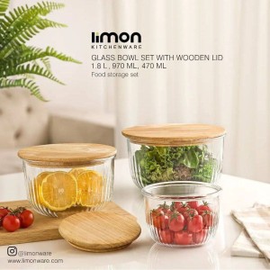 ظروف نگهدارنده شیشه ایی لیمون