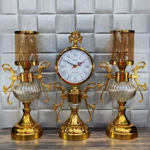 ست ساعت و شمعدان رومیزی جدید