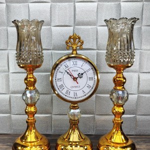 ست ساعت و شمعدان رومیزی جدید