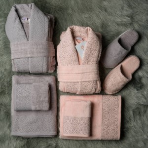 ست حوله عروس و داماد 10 تیکه هیرو