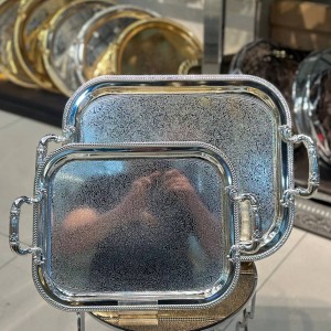 سینی استیل ۲تیکه خارجی