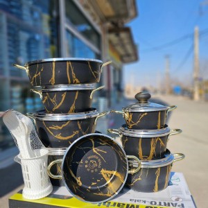 سرویس قابلمه 19 پارچه طرح سنگ پرتوکالا