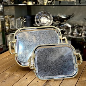 سینی استیل ۲تیکه خارجی