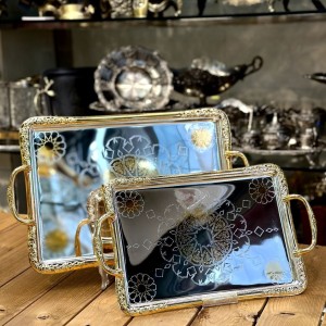 سینی استیل ۲تیکه خارجی