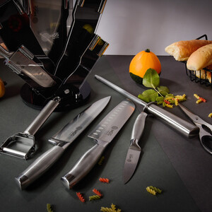 سرویس چاقو آشپزخانه 9 پارچه ام جی اس مدل KS-8013s