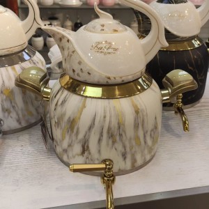 کتری قوری کروپ ست طرح ماربل