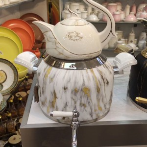 کتری قوری کروپ ست طرح ماربل